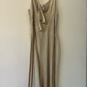 T.J.Maxx Beige Sleeveless Jumpsuit